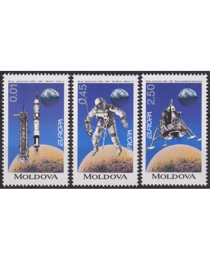 F-EX63064 MOLDOVA MNH 1994 EUROPA CEPT SPACE COSMOS ROCKET SATELLITE.