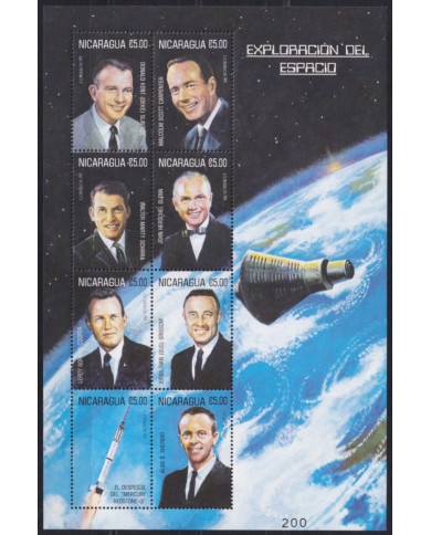 F-EX62641 NICARAGUA MNH 1999 SPACE EXPLORATION COSMOS ROCKET SATELLITE.