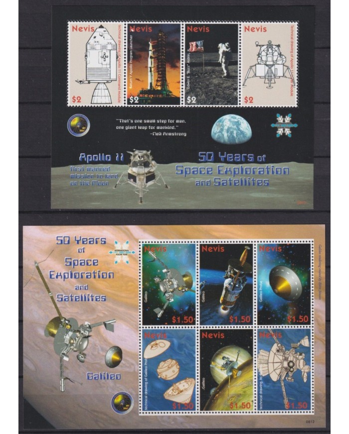 F-EX62637 NEVIS MNH 2007 50th SPACE EXPLORATION COSMOS ROCKET SATELLITE.