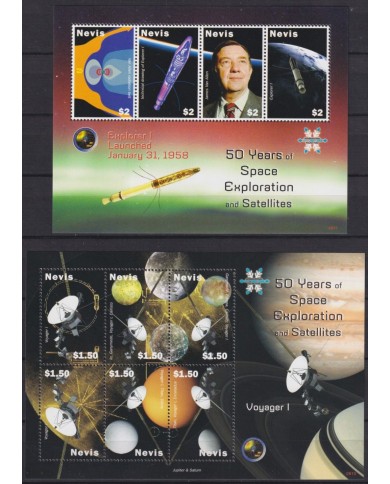 F-EX62637 NEVIS MNH 2007 50th SPACE EXPLORATION COSMOS ROCKET SATELLITE.