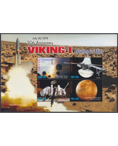 F-EX62666 NEVIS MNH 2006 VIKING SPACE EXPLORATION COSMOS ROCKET SATELLITE.
