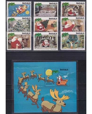 F-EX62778 ANGUILLA MNH 1981 CHRISTMAS WALT DISNEY SANTA CLAUS.