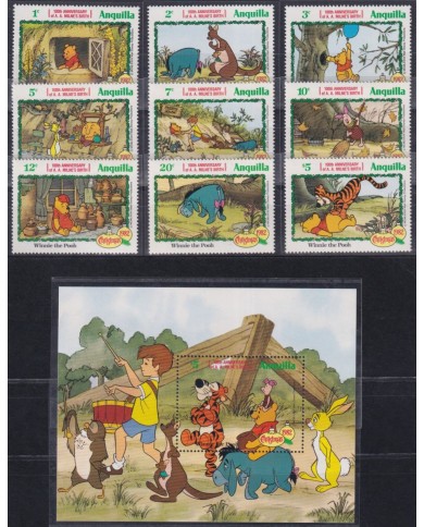 F-EX62780 ANGUILLA MNH 1982 CHRISTMAS WALT DISNEY MILNE´S BIRTH WINNIE THE POO.