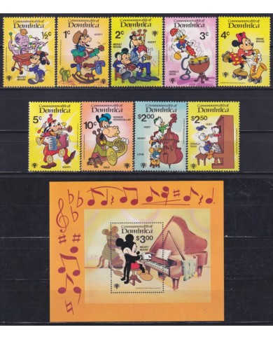 F-EX62791 DOMINICA MNH 1984 UNICEF WALT DISNEY DONALD DUCK MICKEY MOUSE MINNIE.