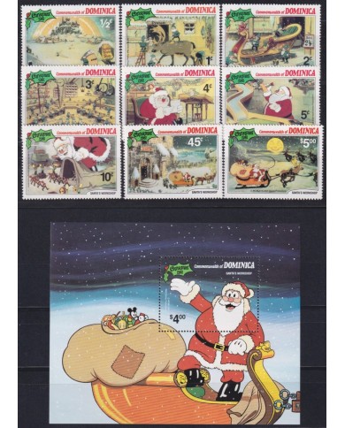 F-EX62792 DOMINICA MNH 1981 CHRISTMAS WALT DISNEY SANTA CLAUS TALES.