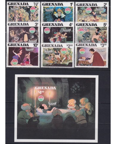 F-EX62798 GRENADA MNH 1980 CHRISTMAS WALT DISNEY SNOW WHITE.