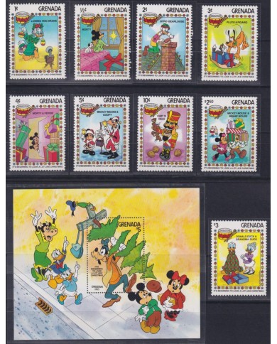 F-EX62802 GRENADA MNH 1983 CHRISTMAS WALT DISNEY DONALD DUCK MICKEY MOUSE PLUTO.