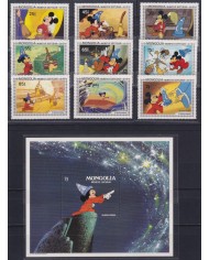 F-EX62821 MONGOLIA MNH 1982 WALT DISNEY FANTASY MICKEY MOUSE.