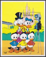 F-EX62822 MALDIVES MNH 1979 WALT DISNEY 50th ANNIV DONALD DUCK.