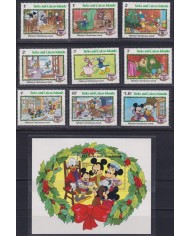 F-EX62835 TURKS & CAICOS MNH 1982 CHRISTMAS WALT DISNEY MICKEY MOUSE DONALD DUCK PLUTO GOOFY.