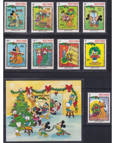 F-EX62826 TURKS & CAICOS MNH 1983 CHRISTMAS WALT DISNEY MICKEY MOUSE DONALD DUCK PLUTO GOOFY.