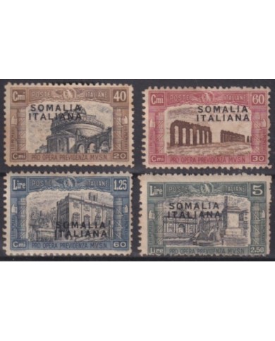 F-EX63238 ITALY SOMALIA ORIGINAL GUM 1927 MILITIA ARCHAELOGY ARCHITECTURE.