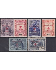 F-EX63243 PORTUGAL 1930 CAMOENS RED CROSS OVEPRINT ORIGINAL GUM.