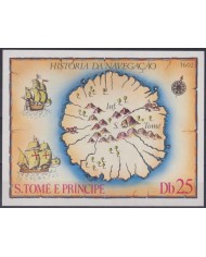 F-EX63244 SAO TOME I PRINCIPE MNH HISTORY OF NAVIGATION SHIP MAP.