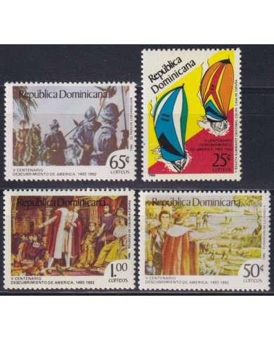 F-EX63011 DOMINICANA REP MNH 1986 DISCOVERY OF AMERICA REGATTA SAILING.