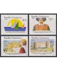F-EX62904 DOMINICAN REP MNH 1988 DISCOVERY OF AMERICA SHIP COLUMBUS COLON INDIAN.