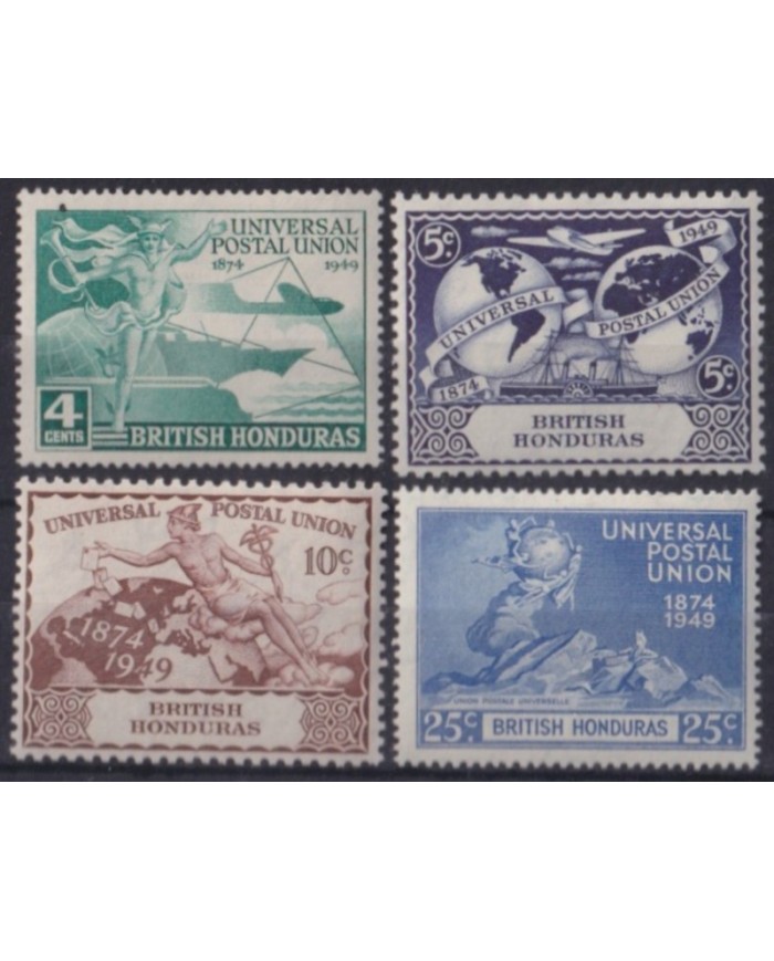 F-EX62034 BRITISH HONDURAS BELIZE MNH 1949 UPU.