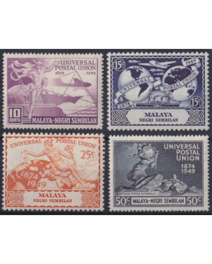 F-EX63303 MALAYA NEGRI SEMBILAN MH 1949 UPU COMPLETE SET.