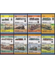 F-EX63845 UNION GRENADINES ST VINCENT MNH 1984 RAILROAD RAILWAYS TRAIN LOCOMOTIVES.