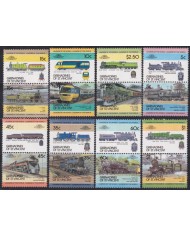 F-EX63849 GRENADINES ST VINCENT MNH 1984 RAILROAD RAILWAYS TRAIN LOCOMOTIVES.