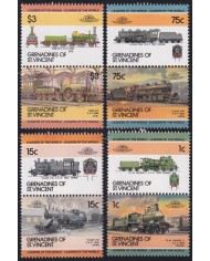 F-EX63850 GRENADINES ST VINCENT MNH 1984 RAILROAD RAILWAYS TRAIN LOCOMOTIVES.
