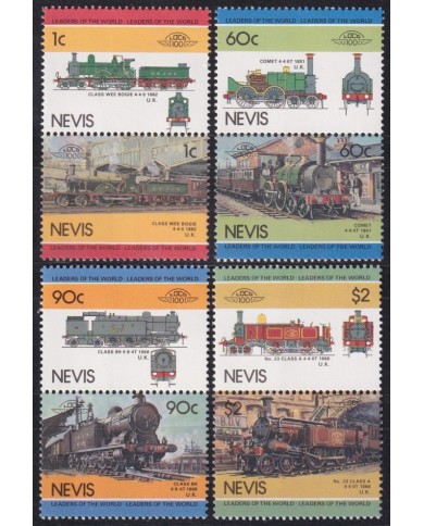 F-EX63854 NEVIS MNH 1985 RAILROAD RAILWAYS TRAIN LOCOMOTIVES FERROCARRIL.