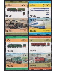 F-EX63855 NEVIS MNH 984 RAILROAD RAILWAYS TRAIN LOCOMOTIVES FERROCARRIL.
