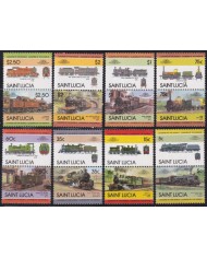 F-EX63858 ST LUCIA MNH 1985 RAILROAD RAILWAYS TRAIN LOCOMOTIVES FERROCARRIL.