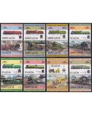 F-EX63857 ST LUCIA MNH 1984 RAILROAD RAILWAYS TRAIN LOCOMOTIVES FERROCARRIL.