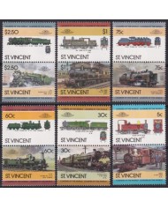 F-EX63860 ST LUCIA MNH 1985 RAILROAD RAILWAYS TRAIN LOCOMOTIVES FERROCARRIL.