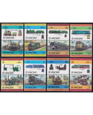 F-EX63861 ST VINCENT MNH 1984 RAILROAD RAILWAYS TRAIN LOCOMOTIVES FERROCARRIL.