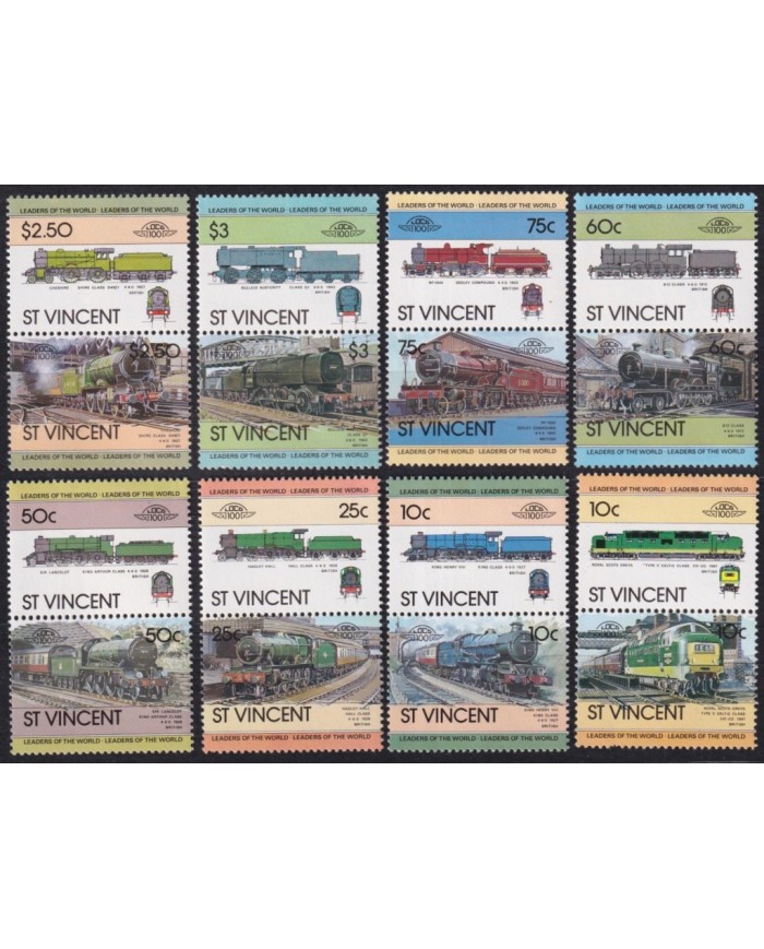 F-EX63864 ST VINCENT MNH 1983 RAILROAD RAILWAYS TRAIN LOCOMOTIVES FERROCARRIL.