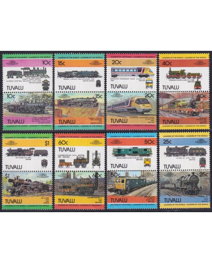 F-EX63868 TUVALU MNH 1984 RAILROAD RAILWAYS TRAIN LOCOMOTIVES FERROCARRIL.