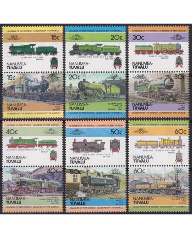 F-EX63876 NANUMEA TUVALU MNH 1984 RAILROAD RAILWAYS TRAIN LOCOMOTIVES FERROCARRIL.