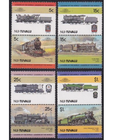 F-EX63877 NUI TUVALU MNH 1985 RAILROAD RAILWAYS TRAIN LOCOMOTIVES FERROCARRIL.