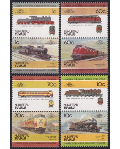 F-EX63880 NUKUFETAU TUVALU MNH 1984 RAILROAD RAILWAYS TRAIN LOCOMOTIVES FERROCARRIL.