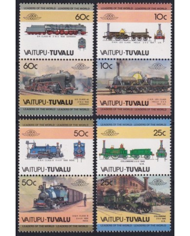F-EX63881 VAITUPU TUVALU MNH 1984 RAILROAD RAILWAYS TRAIN LOCOMOTIVES FERROCARRIL.