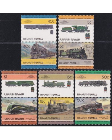 F-EX63885 FUNAFUTI TUVALU MNH 1984 RAILROAD RAILWAYS TRAIN LOCOMOTIVES FERROCARRIL.