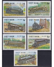 F-EX63872 VIETNAM MNH 1983 RAILROAD RAILWAYS TRAIN LOCOMOTIVES FERROCARRIL.
