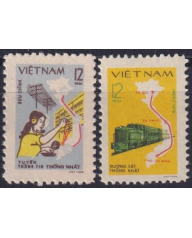 F-EX63874 VIETNAM MNH 1980 RAILROAD RAILWAYS TRAIN LOCOMOTIVES FERROCARRIL.