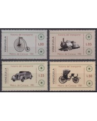 F-EX63888 VENEZUELA MNH 1981 CARACAS SUBWAYS RAILROAD CAR TRAIN LOCOMOTIVES FERROCARRIL.