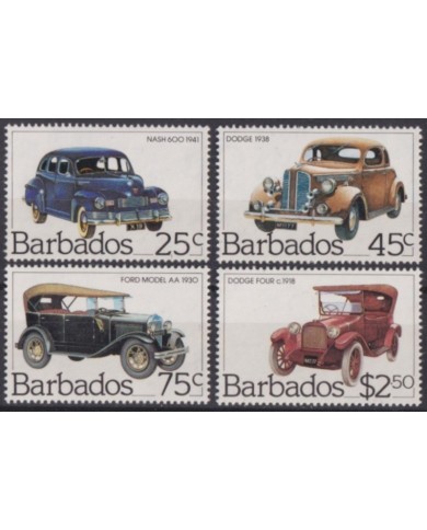 F-EX63887 BARBADOS MNH OLD CAR AUTOMOVIL.