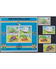 F-EX62885 SEYCHELLES MNH 1982 5th ANNIV INDEPENDENCE TRANSPORT OLD CAR AUTOMOVIL BUS.