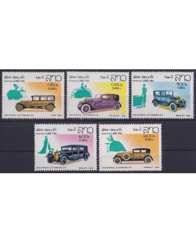 F-EX63487 LAOS MNH 1982 TRANSPORT OLD CLASSIC CAR AUTOMOVIL.