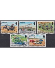 F-EX63489 JERSEY UK ENGLAND MNH 1980 60th ANNIV MOTOR CYCLE OLD CAR.