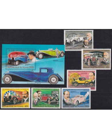 F-EX62888 CHAD TCHAD MNH 1983 TRANSPORT OLD CLASSIC CAR AUTOMOVIL.