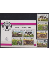 F-EX63205 TANZANIA MNH 1982 FAO WORLD FOOD DAY CAO SET + SPECIAL SHEET