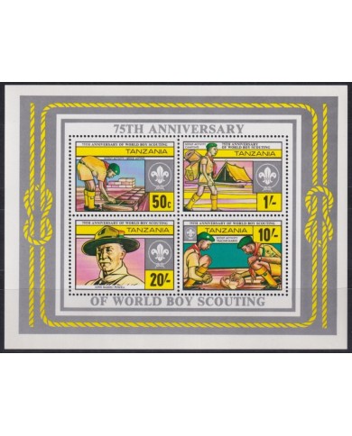 F-EX63220 TANZANIA MNH 1982 BOYS SCOUTS LORD BADEB POWELL.
