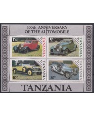 F-EX63225 TANZANIA MNH 1985 100 ANIV AUTOMOVIL CAR AUTO ROLLS ROYCE.