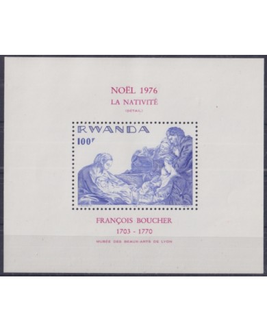 F-EX63512 RWANDA MNH 1975 CHRISTMAS NAVIDAD ART PAINTING FRANCOIS BOUCHER.